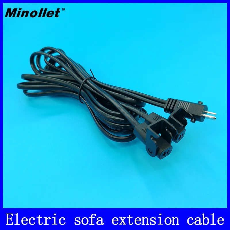 Extension Recliner Power Cord 2 Pin Y Splitter Power Cable LED Light Power Cord Long Cable Household Appliances cable