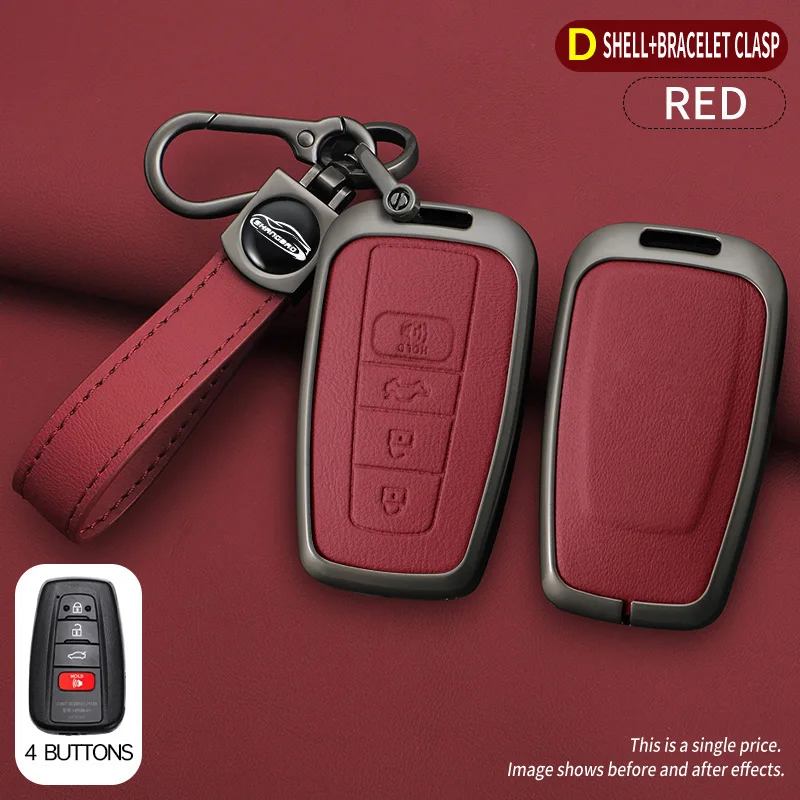 Key Cover Fob Keychain Holder For Toyota Rav4 Model Key Case for Toyota Prius Camry Corolla CHR C-HR RAV4 Land Cruiser Prado Bag