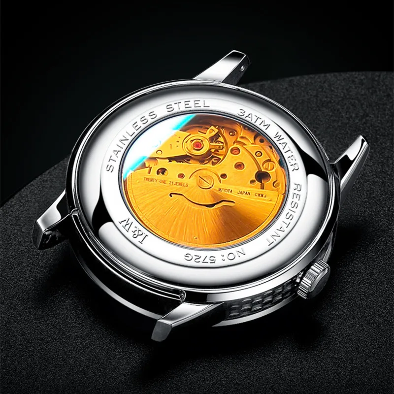 Switzerland I&W CARNIVAL Luxury Brand Japan MIYOTA Automatic Mechanical Sapphire Men\'s Watches Waterproof Auto Date Clocks 572G