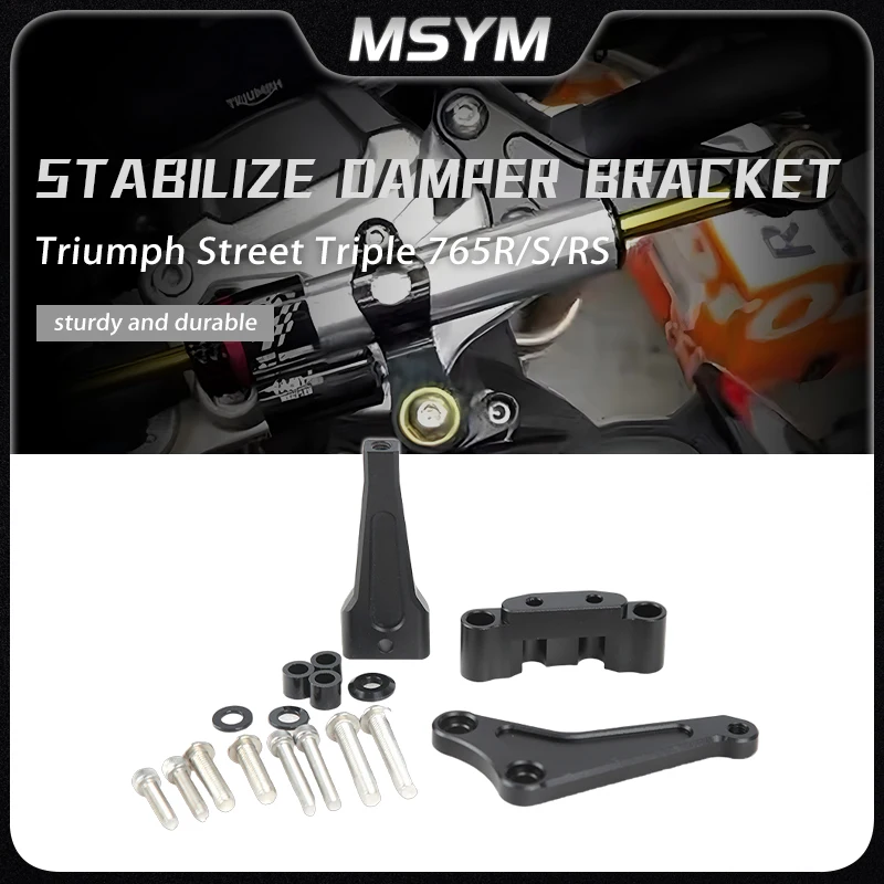 

Motorcycle Steering Damper Linear Stabilizer Bracket Mount Support Accessories For Triumph Street Triple 765R 765S 765RS 1200RS