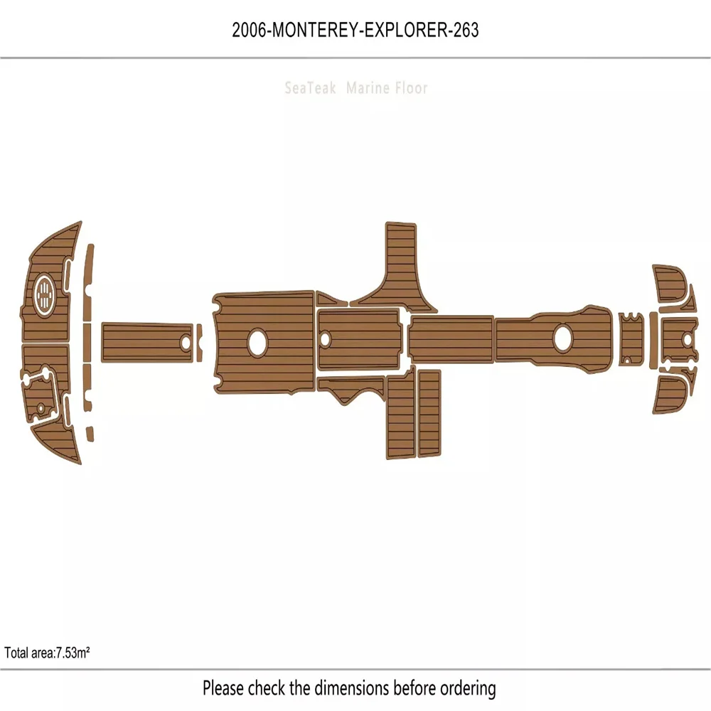 

2006 monterey Explorer 263 Cockpit swimming platform Pads 1/4" 6mm EVA FLOOR Mat SeaDek MarineMat Gatorstep Style Self Adhesive