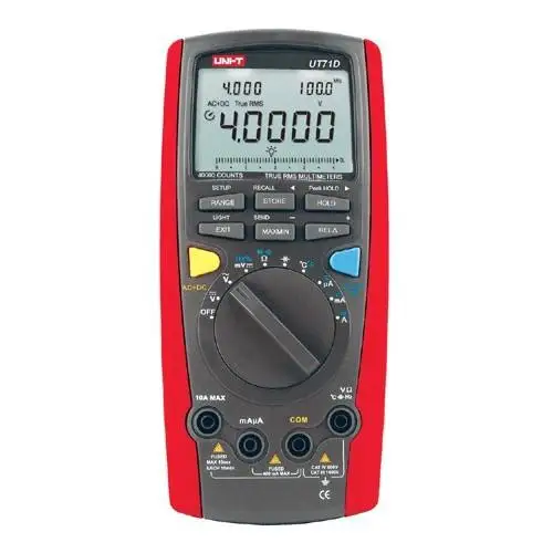 UT71D 40000 Count Intelligent Digital Multimeter Digital Data Logger Low Indicator Industrial Multimeter for Laboratory