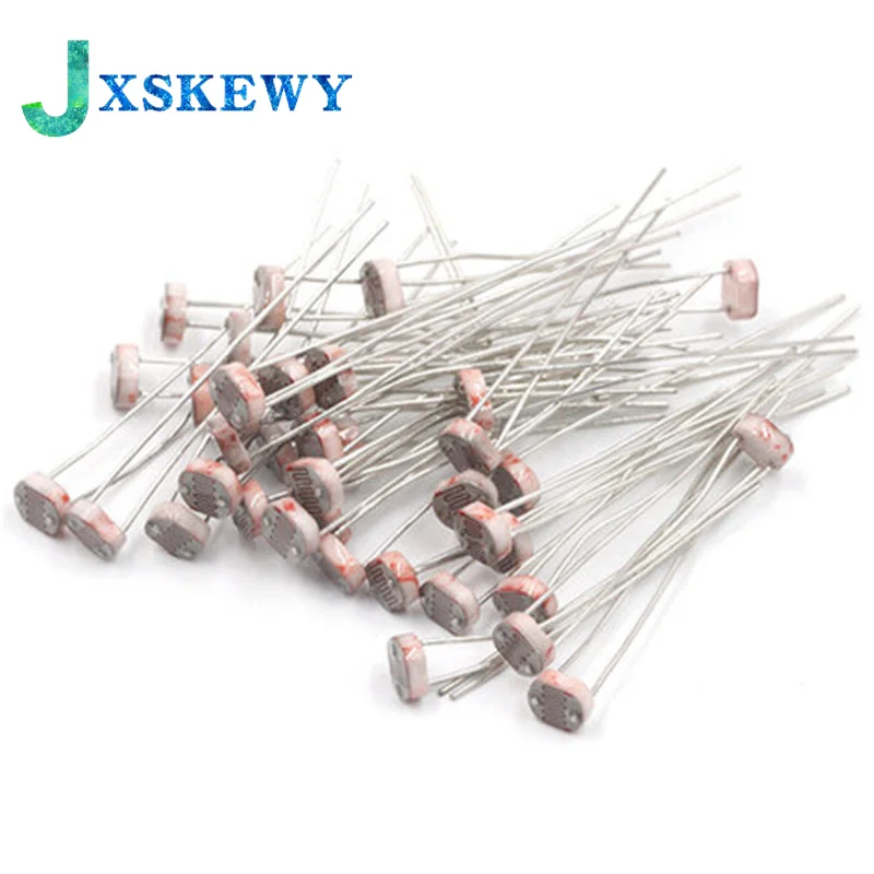 100pcs 5528 LDR Photo Light Sensitive Resistor Photoelectric Photoresistor GL5528 5537 5506 5516 5539 5549 For Arduino