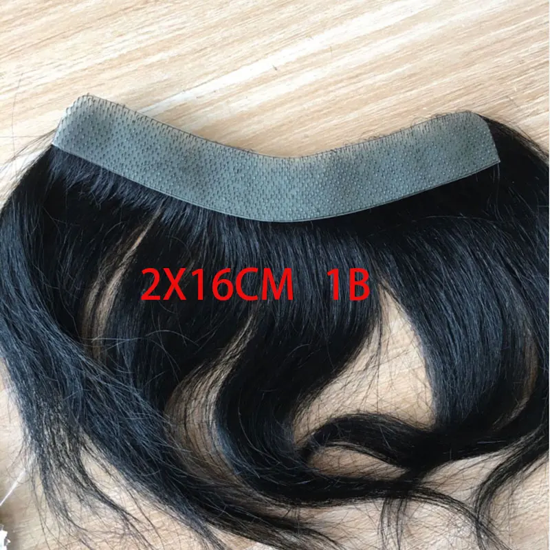 Postizo Frontal para mujer, extensiones de cabello humano para la frente, peluquín de piel sintética, tupé de repuesto para hombres