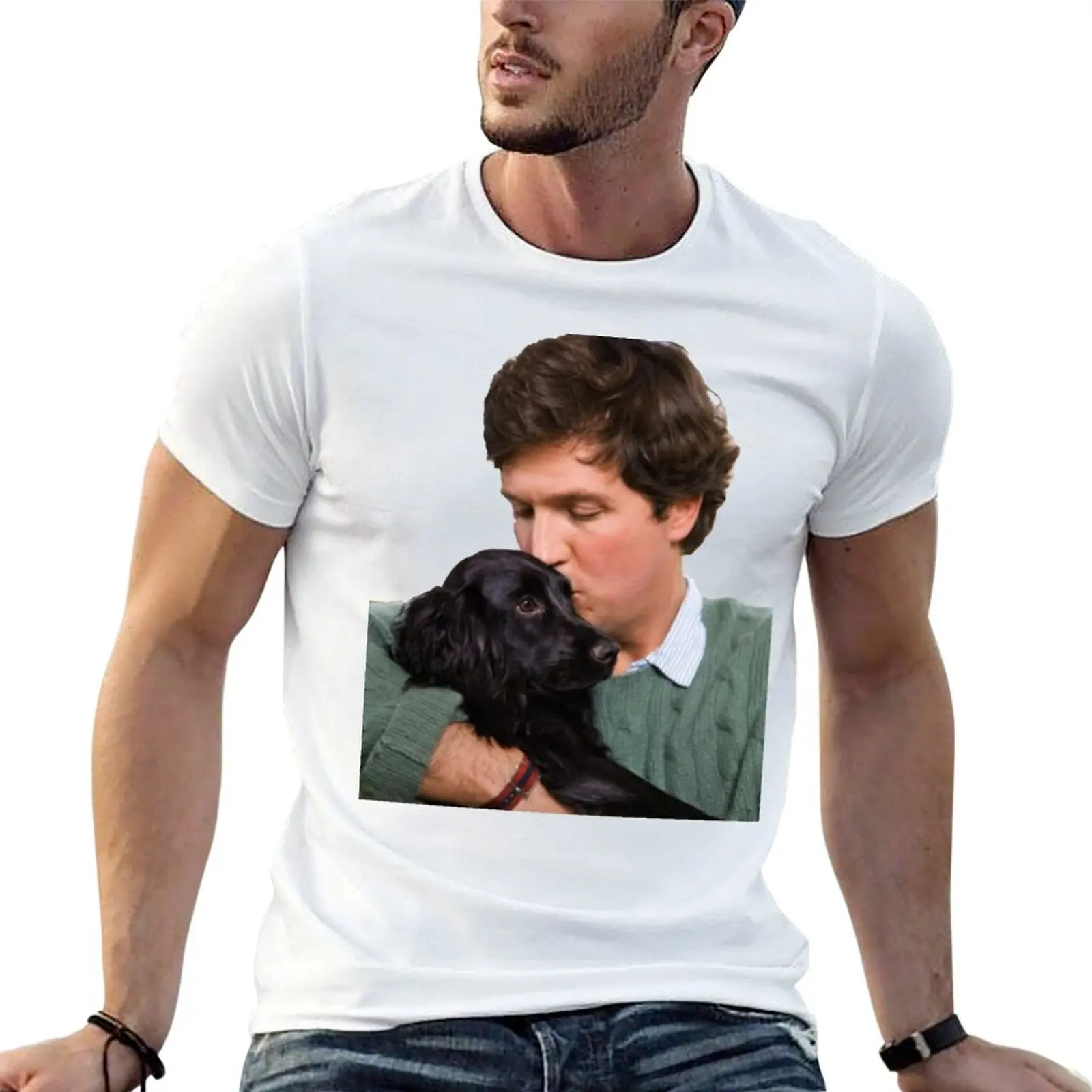 

Tucker Carlson #18 T-Shirt t shirts for man graphic vintage cotton tshirt 100% T-Shirt