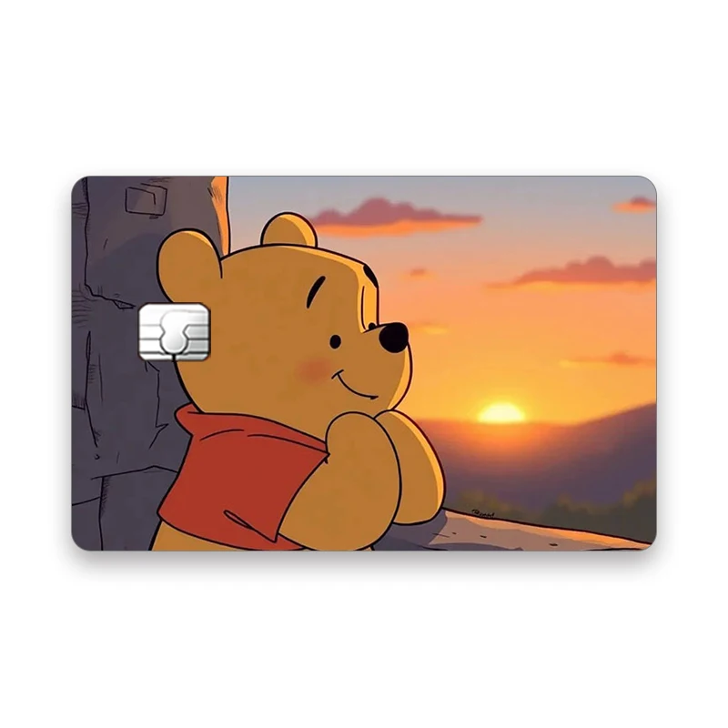 Pooh Bear Card Stickers Winnie Piglet Tigger Cartoon ID Campus Patch Interest Characters Eeyore Learn Supplies Birthday Gift