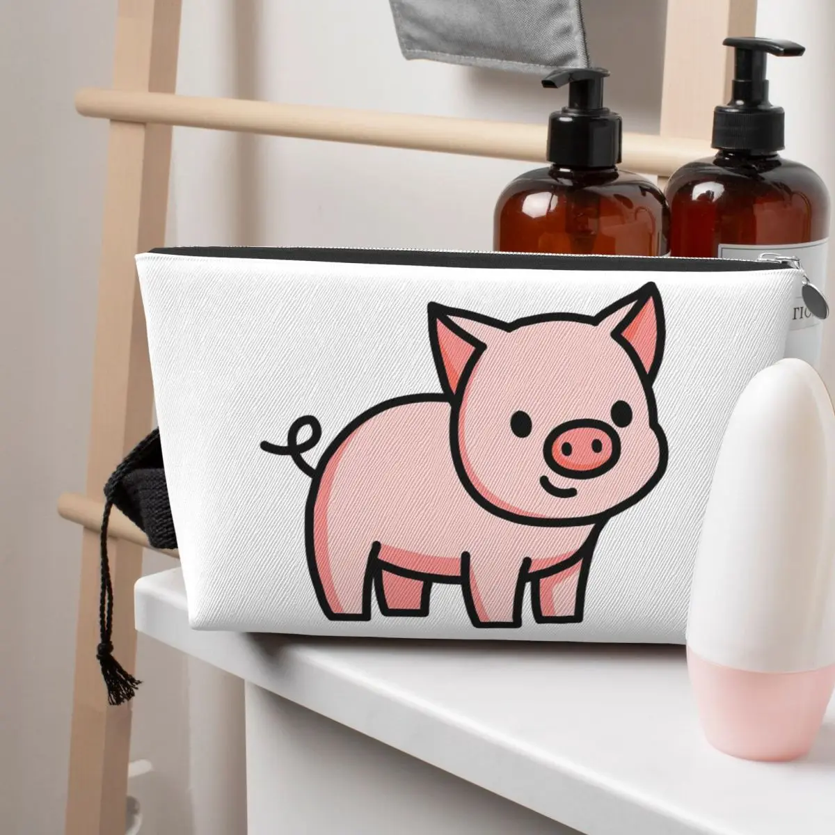 

Pig Women Cosmetic Bag Travel Makeup Organizer Pouch Toiletry Storage Dopp Kit Case