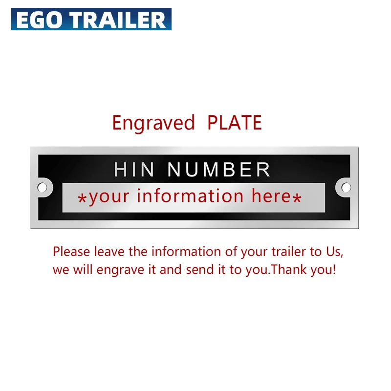 Blank or Engraved Aluminum Vehicle ID Tag With Sticker Trailer Weight Plate Smart Car Box Boat Bike VIN Chassic RV Camper Parts