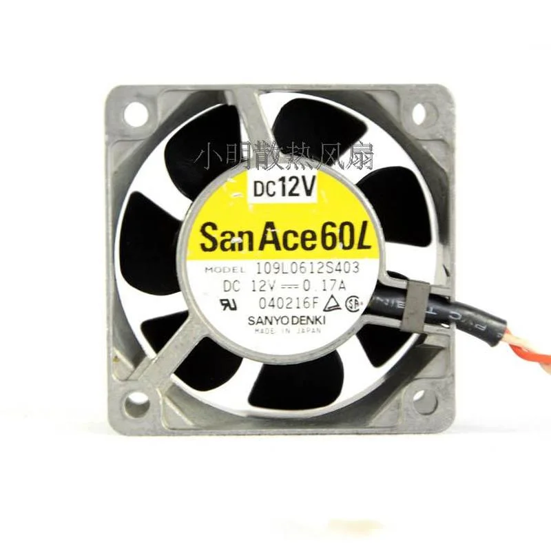 New Cooler Fan Sanyo 109L0612S403 6025 6CM 12V 0.17A Plastic Frame Cooling Fan 60*60*25MM