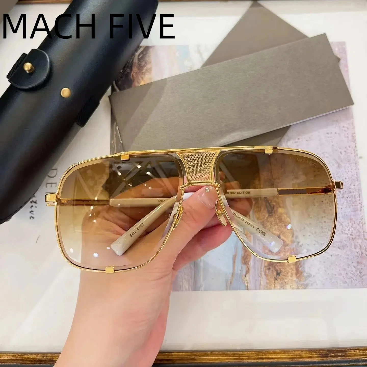 

Newest Brand Women Men Sunglasses Retro LIMITED EDITION Luxury UV400 Square Alloy Frame For Unisex Eyeglasses DRX-2087 MACH FIVE