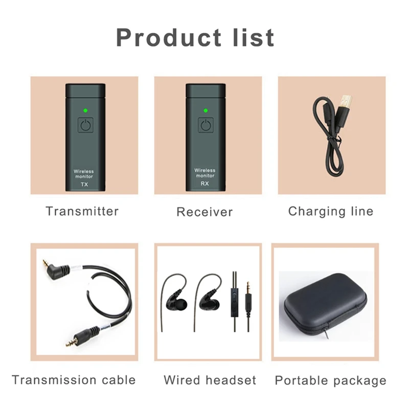 Système de moniteur intra-auriculaire sans fil UHF, émetteur et récepteur extérieurs, diffusion de scène sonore numérique professionnelle, carte son