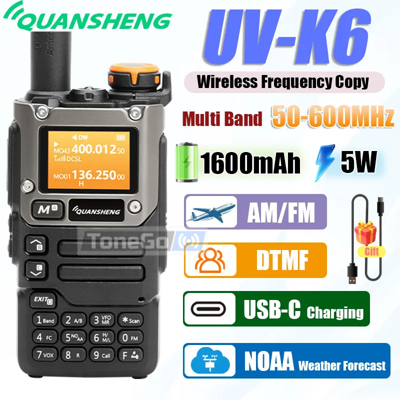 quansheng-uv-k6-uv-k5-8-walkie-talkie-5w-50-600mhz-multi-band-wireless-frequency-copy-noaa-dtmf-usb-c-charging-two-way-radio