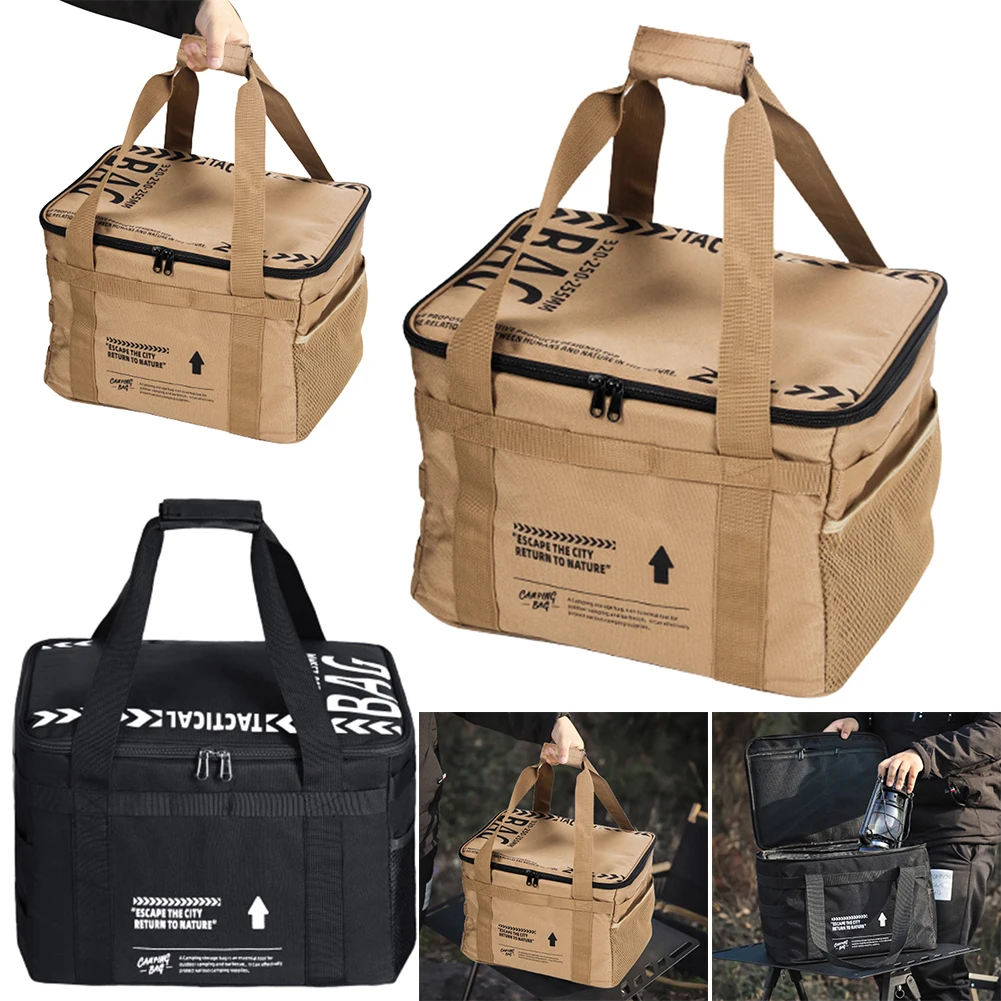 20 L Picnic Bag Cookware Storage Bag Portable Camping Hiking Meal Bag for Beach Picnic Road Trip Travel for Family Activities