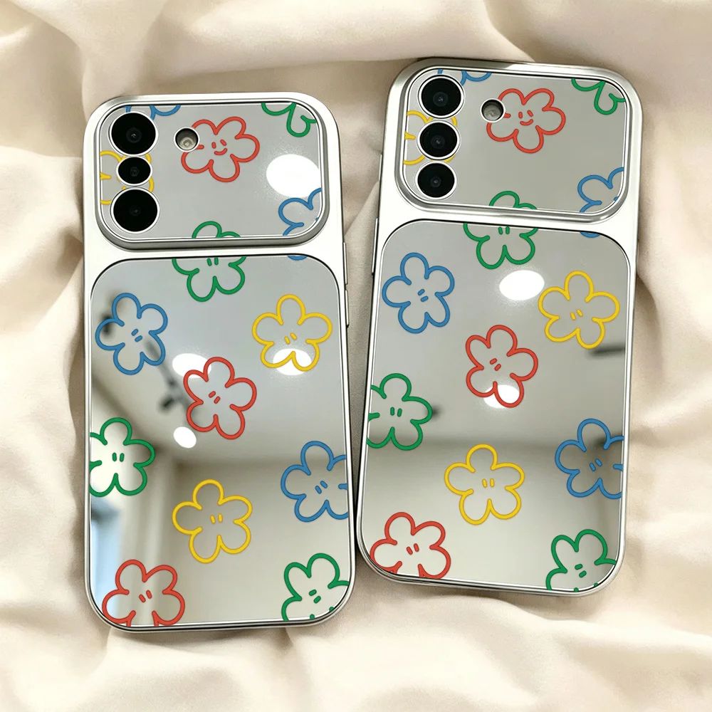 Make Up Mirror Flower Phone Case For Samsung S26 Ultra S25 FE A57 5G A56 A55 A16 A54 A17 A53 A37 A36 A35 S24 S23 A07 A06 Cover - view 2