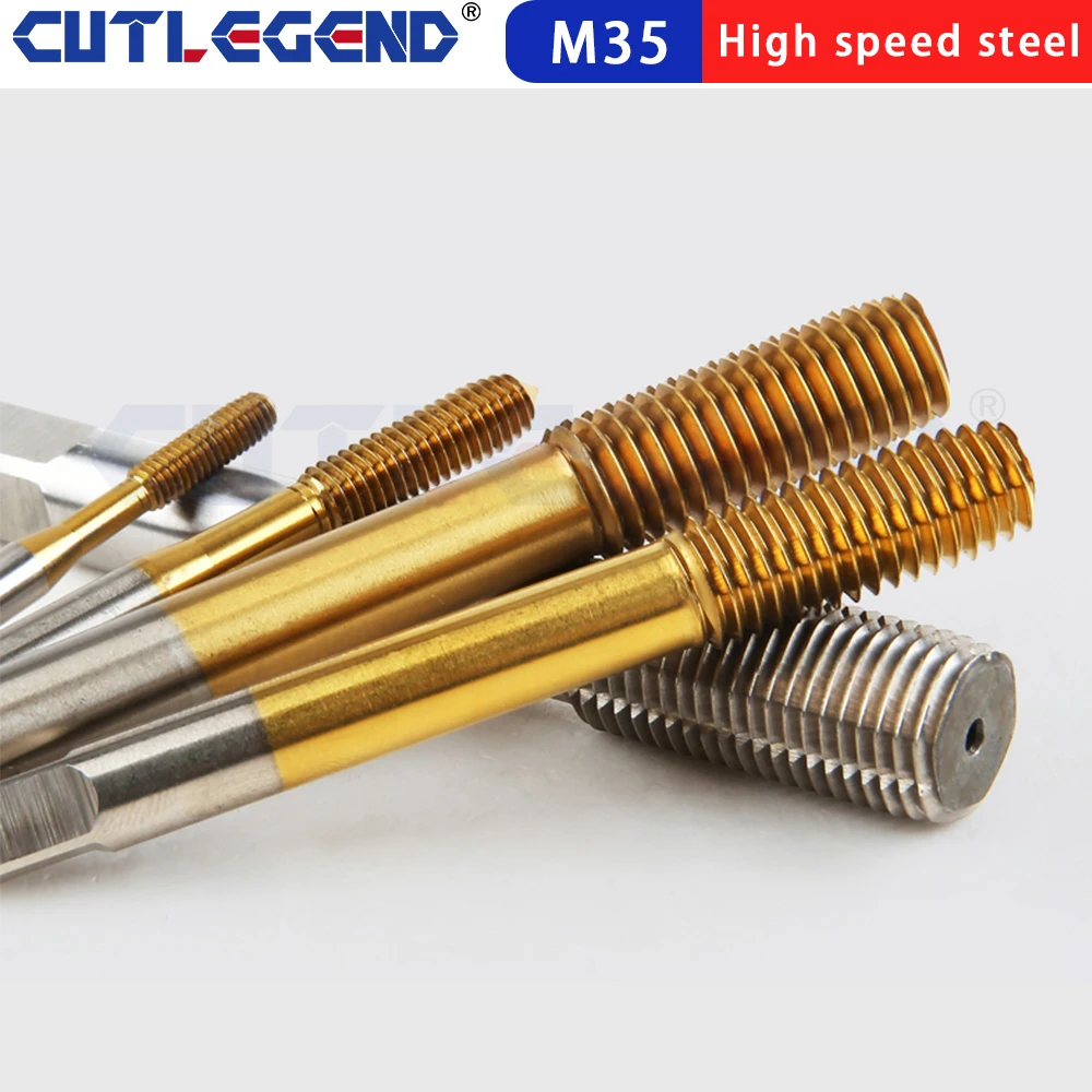 Extrusion Taps M2-M12 M35 Titanize Fluteless Forming Machine Plug Taps Metric Screw Thread Tap Drill Metal Threading Tools