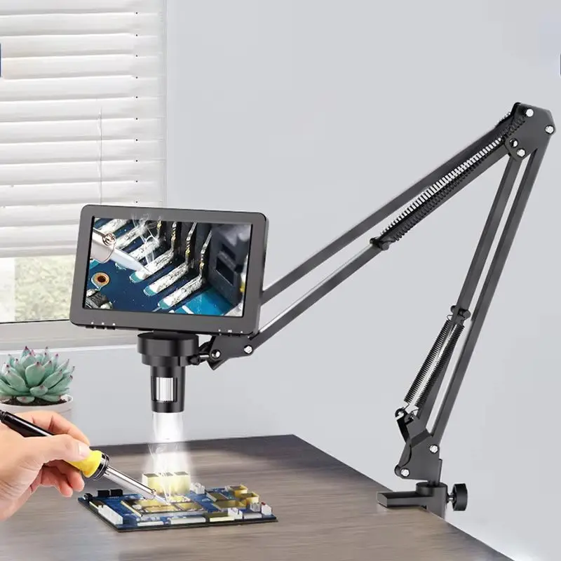 Flexible Microscope Arm Stand Adjustable Metal Bracket Microscope Mount Compatible With DM4 DM7 DM9 MS1 MS3