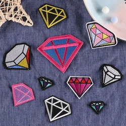 3PCS Colored Diamond Emblems Embroidered Patch For Heat-Adhesive Fashion Girly Clothing Phone Gift Box Craft Decor DIY Accessory