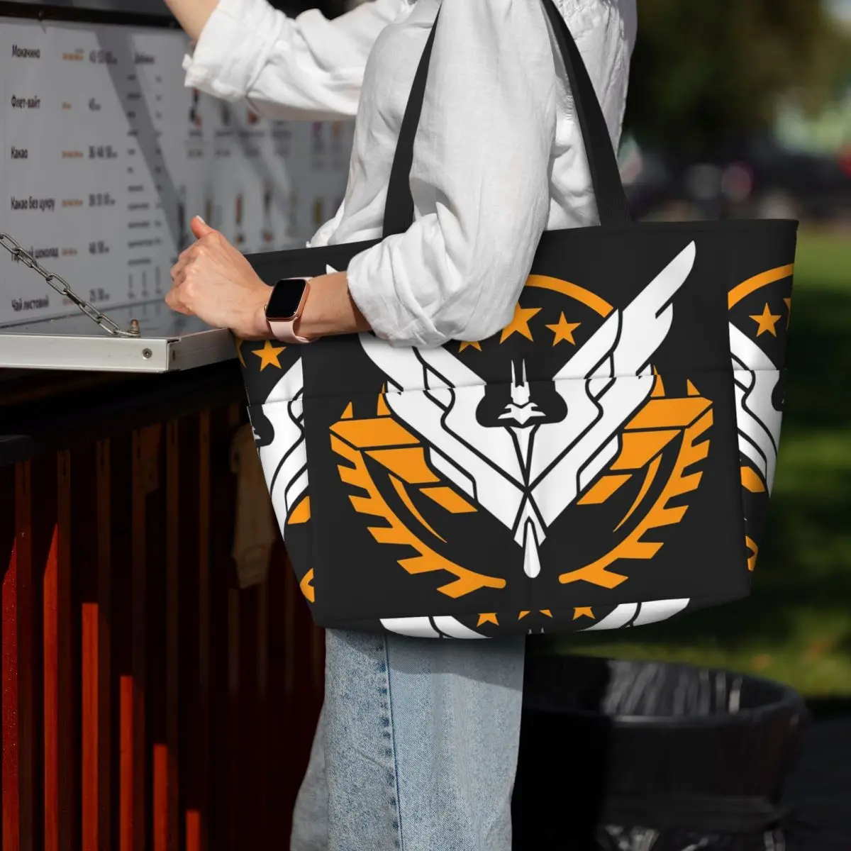 Elite Dangerous - Triple Elite Beach Tote Bag Sport Gym Yoga Duffle Large Tote Bag Women Travel Bag Fitness bag