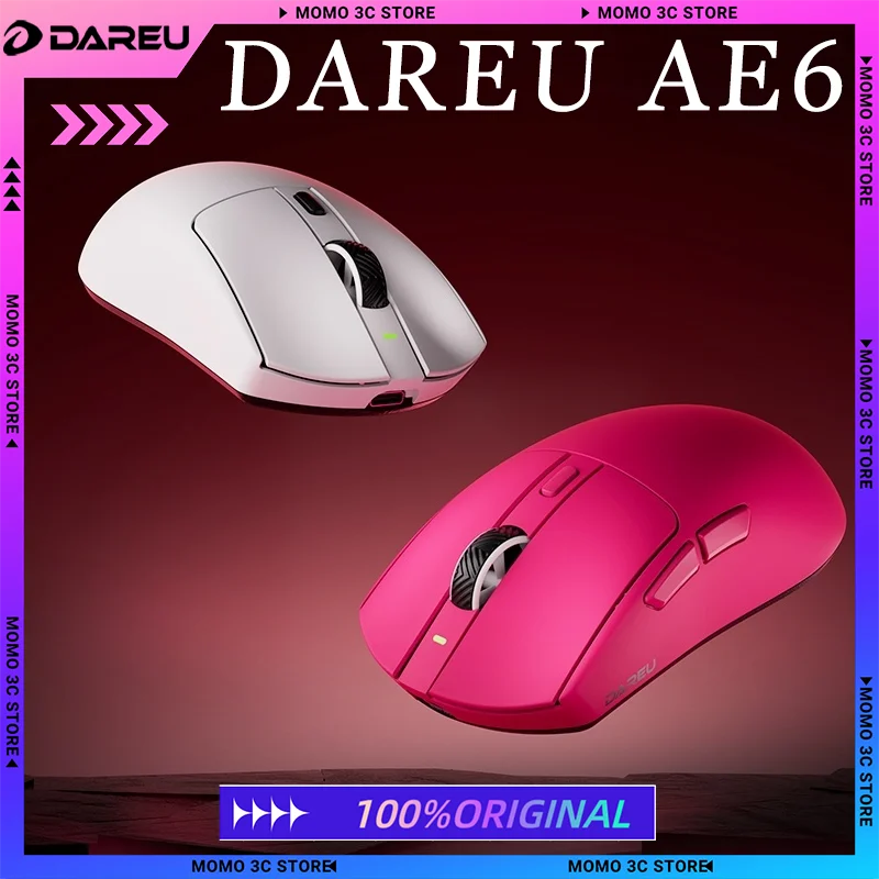 

DAREU AE6 Gaming Mouse Tri-mode Wireless Dual 8k Polling Rate Paw3950 Sensor Lightweight Ergonomics Esports Pc Gamer Accessories
