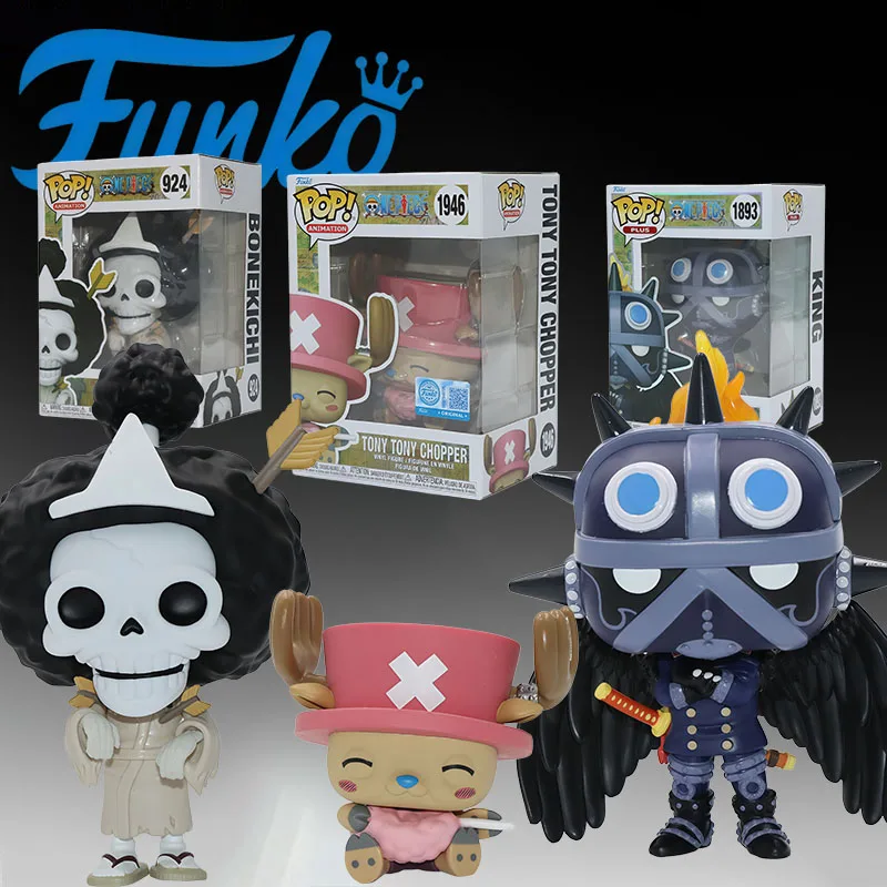 

FUNKO POP Original One Piece, Brooke, Joba, Ashes Anime Action Figures Toys for Boys Christmas Gift Collectible Model Ornaments