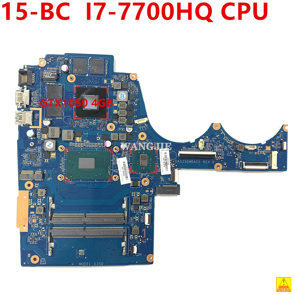 

TPN-Q173 FOR HP Pavilion 15-BC Laptop Motherboard 914776-601 914776-001 914776-501 DAG35DMBAD0 I7-7700HQ CPU GTX1050 4GB