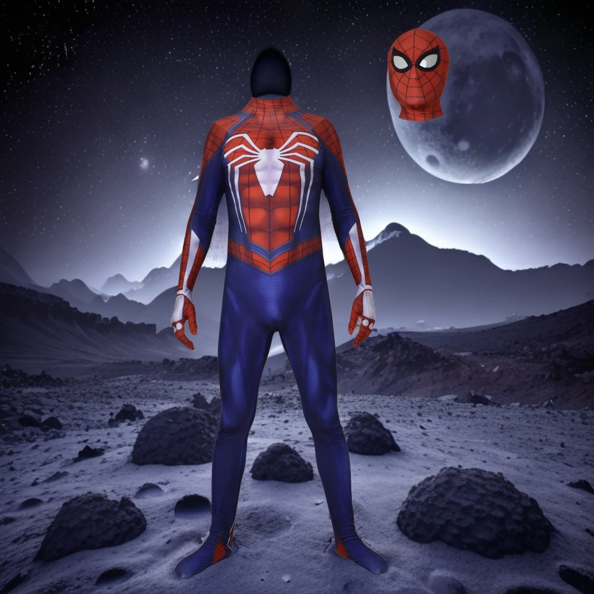 Halloween PS4 Game Spider Superhero Cosplay Costume Men Bodysuit Zentai Full Body Suit Adult Male Jumpsuit