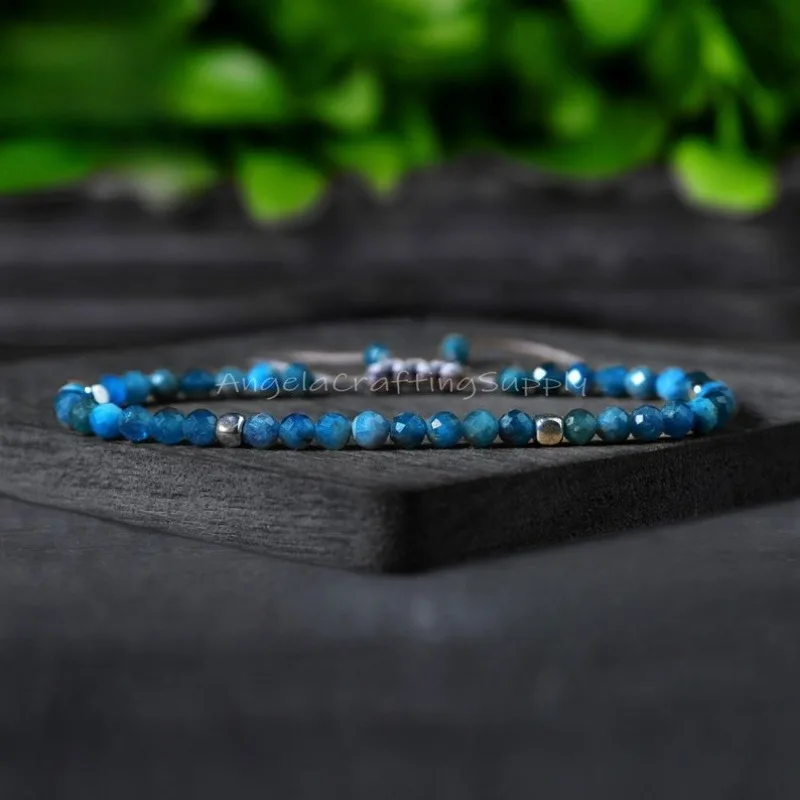 سوار رائع من كريستال الأباتيت، سوار بسيط من الحجر الطبيعي، جوهرة ميلاد ديسمبر #3