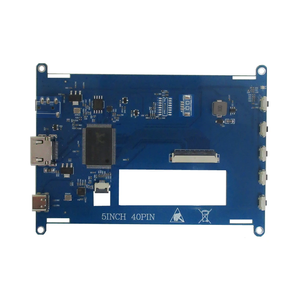 5-inch HDMI-monitor 800x480 IPS-scherm LCD-scherm capacitieve aanraking compatibel voor Raspberry Pi 4B/3B+ PC Windows