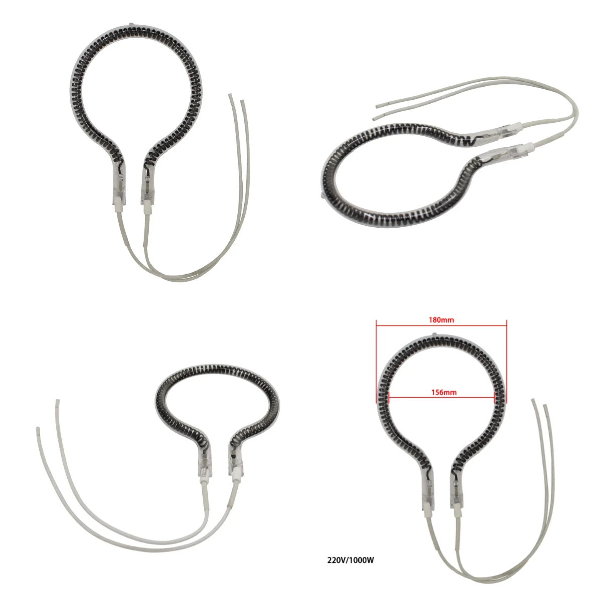 Racket Shape Heating Tube 220V Carbon Fiber Heater, Infrared Heating Element for Heating Equipment