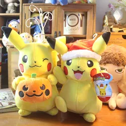 Original Pokemon Pikachu Xmax/Halloween Cosplay Cartoon Plush Toy Stuffed Doll 20cm High Quality Gifts For Children