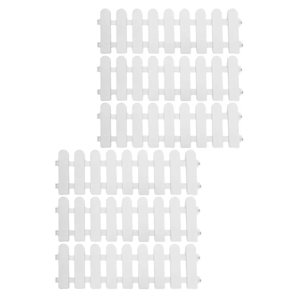 

6 pcs Pet Enclosure White Plastic Garden Fence For Outdoor Tortoise Reptile Habitat Lawn Edging Panel Small Animal Breeding