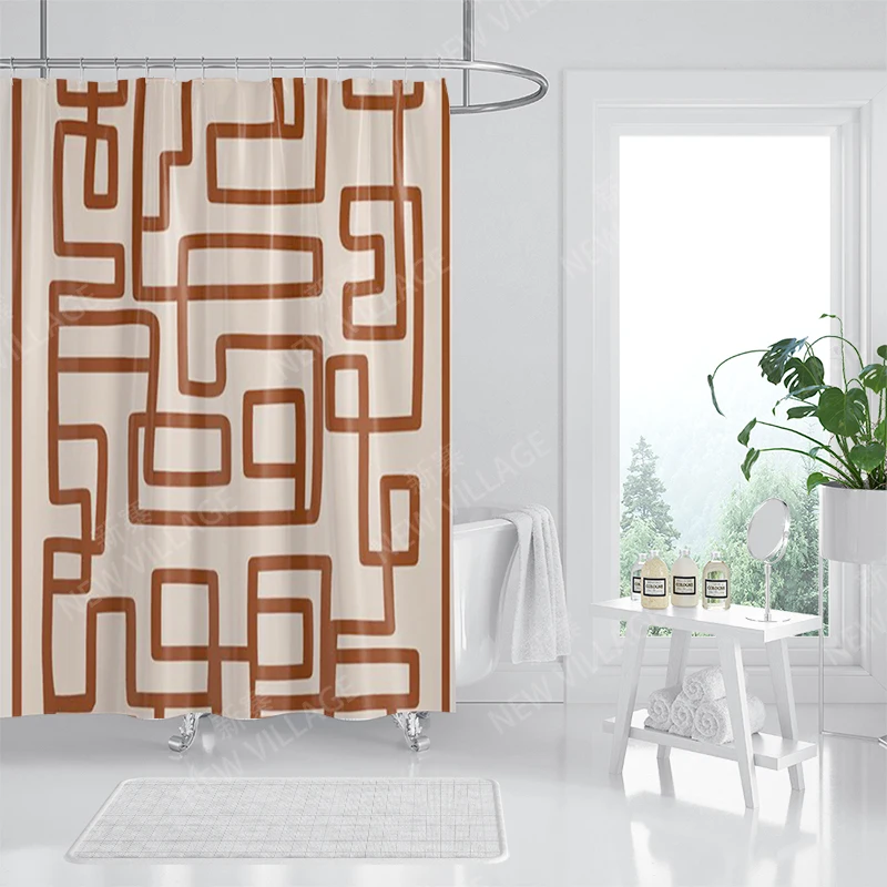 Waterproof fabric shower curtains Bathroom curtain accessories Bath curtain shower 180x200cm 240*200 modern boho Nordic decor