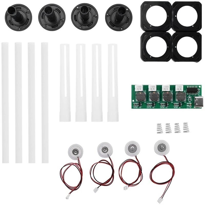 2026 New DIY Ultrasonic Nebulizer Humidifier Module DC5V Four Spray Atomization Control Board TYPE-C Interface