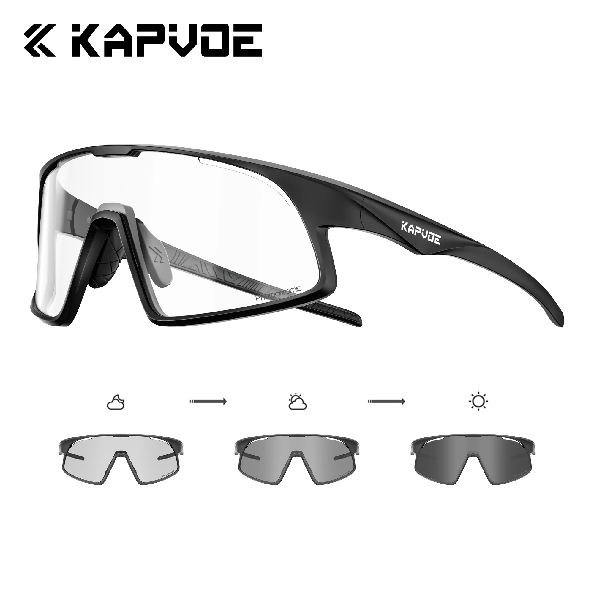 

Kapvoe Photochromic Sports Glasses Cycling Sunglasses for Men Women Hiking Glasses Bike MTB Bicycle Outdoor Eyewear UV400 2025