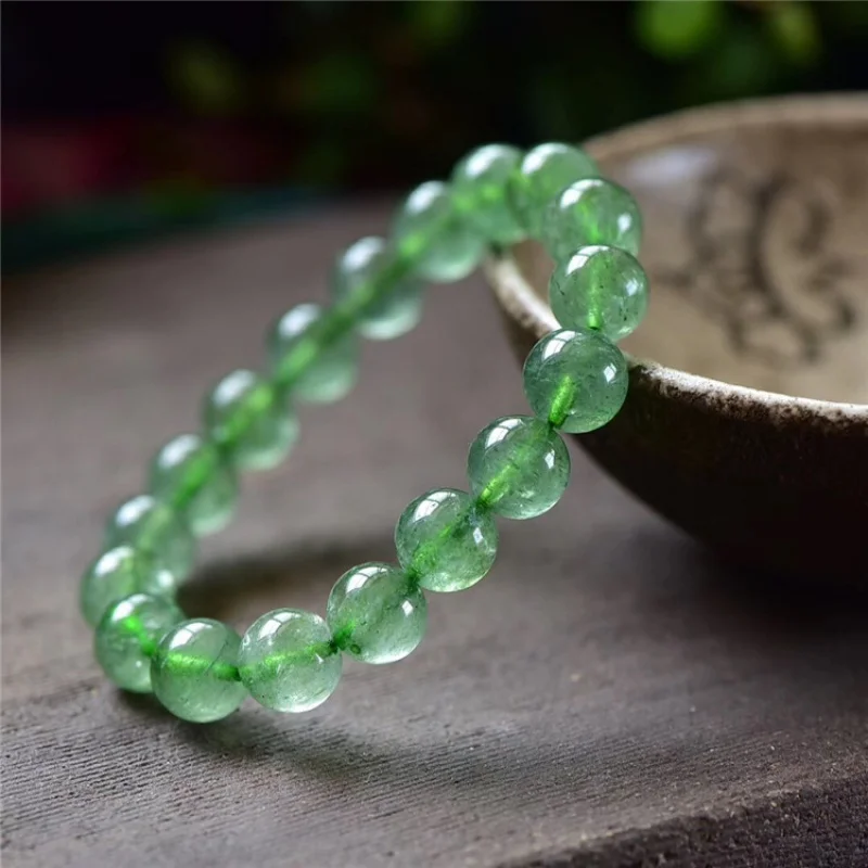 Natural Green Strawberry Single Circle Men's and Ladies' BraceletsSmall Jewelry Birthday Support on Behalf of Consi