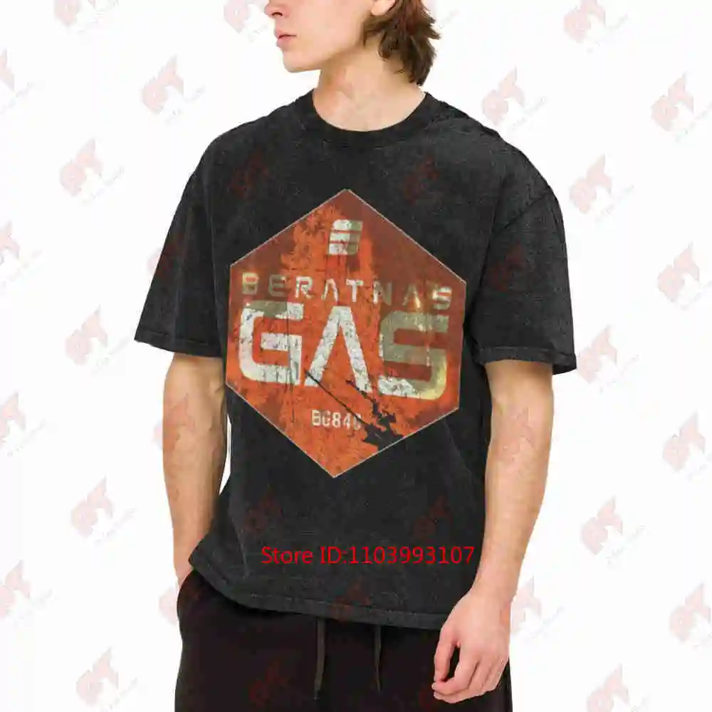 The Expanse Beratnas Gas Vintage Washed Tee Pure Cotton T-Shirt
