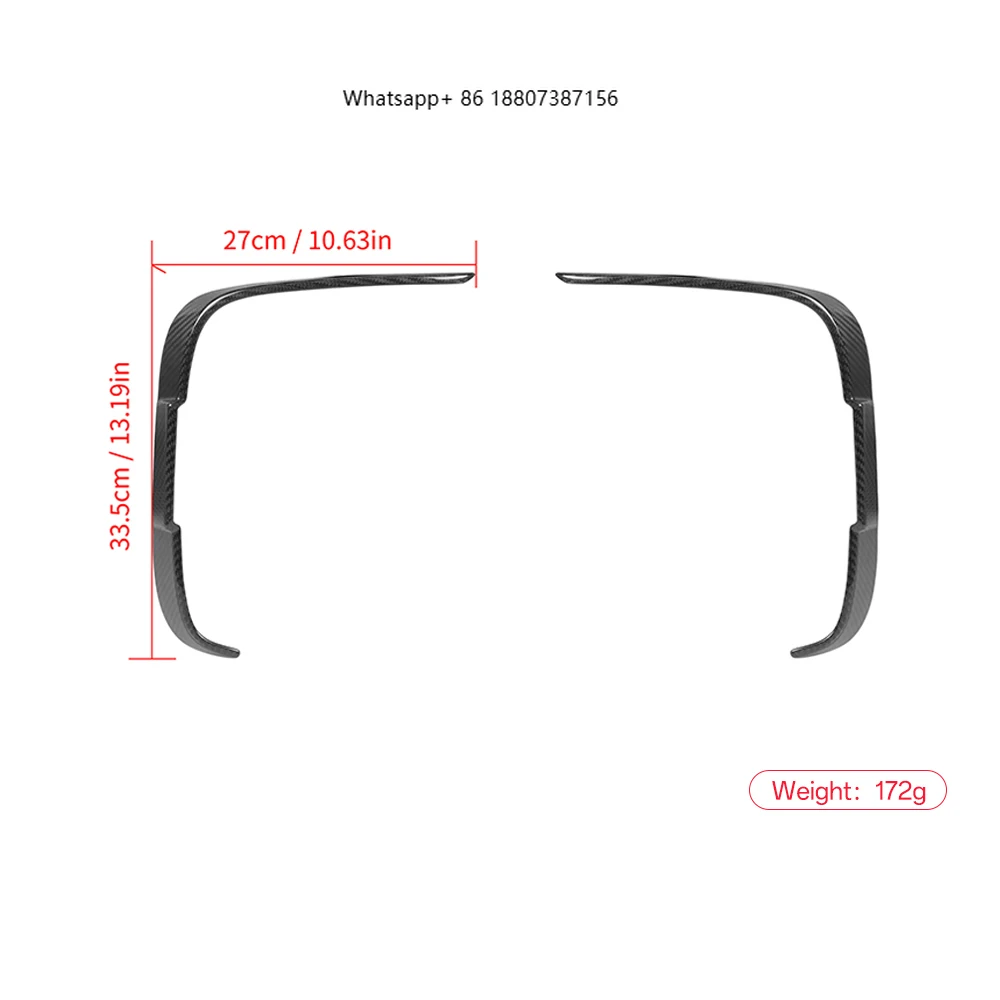 

High Quality New forBMW M2 F87 SQ Style Prepreg Carbon Fiber Car Rear Vent Trim