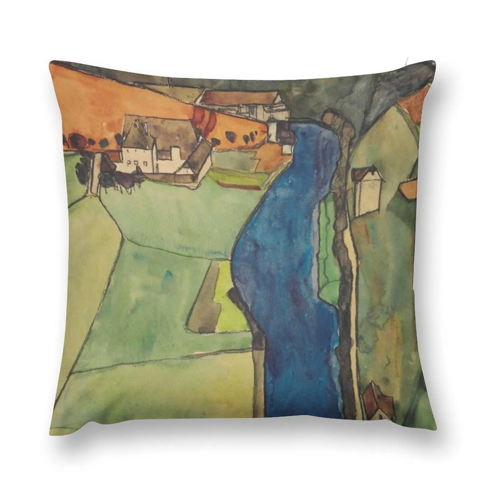 original painting by Egon Schiele 1890 - 1918, Egon Schiele Prints Throw Pillow christmas ornaments 2025 bed pillows pillow