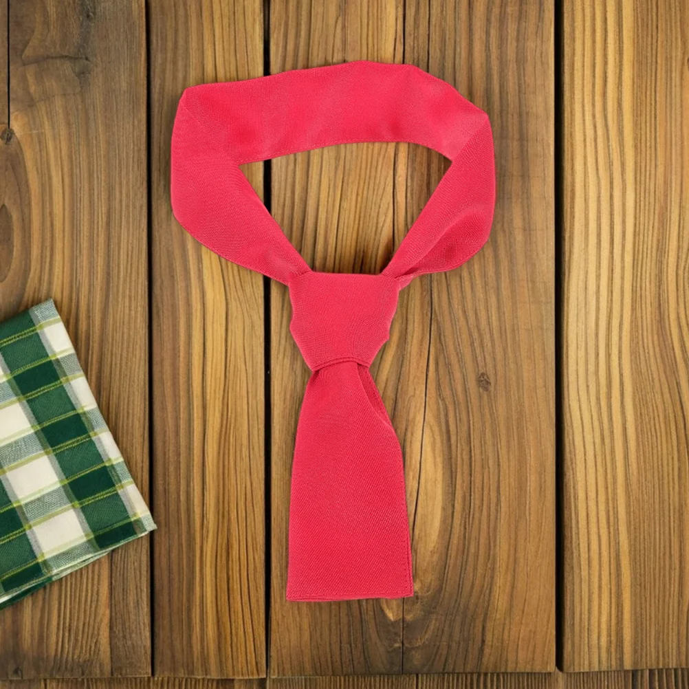 3 قطعة وشاح عمل المطبخ الأحمر للشيف لمطعم الطبخ شواء الموظفين موحدة قابل للغسل الشيف العمل منديل دائم