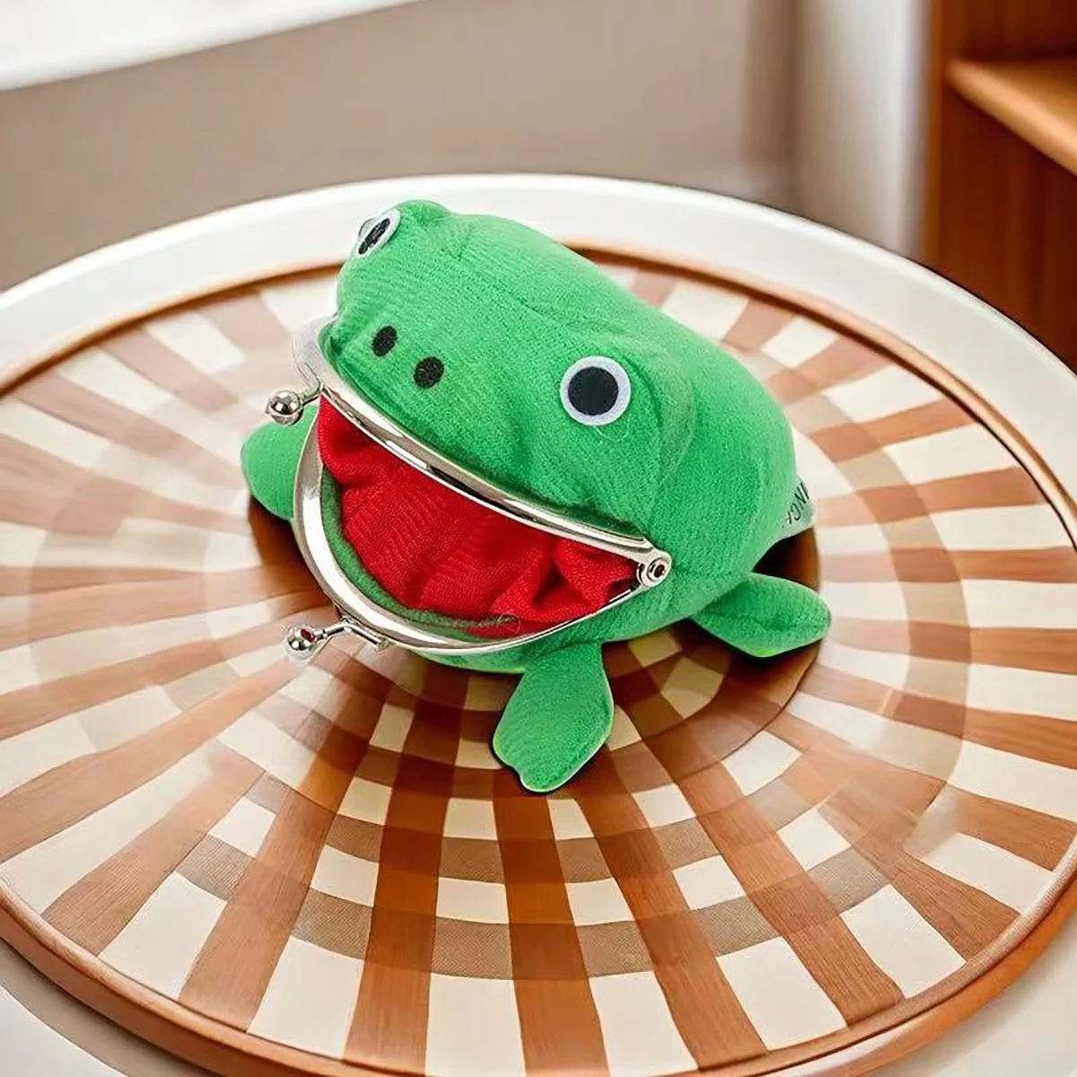 Anime Frog Coin Purse Keychain Cute Cartoon Flannel Wallet Key Coin holder Cosplay Plush Toy School Prize Gift