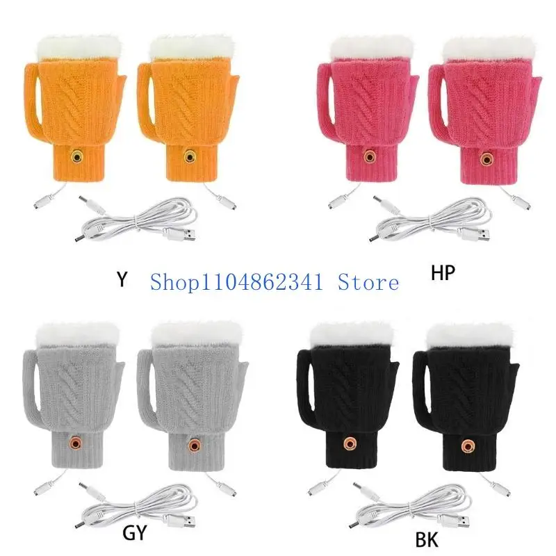 

5asd Winter Warm Gloves Stretchy Mittens Adult Knitted Half Finger Gloves with Top Knitted Warm Gloves for Cold Weather