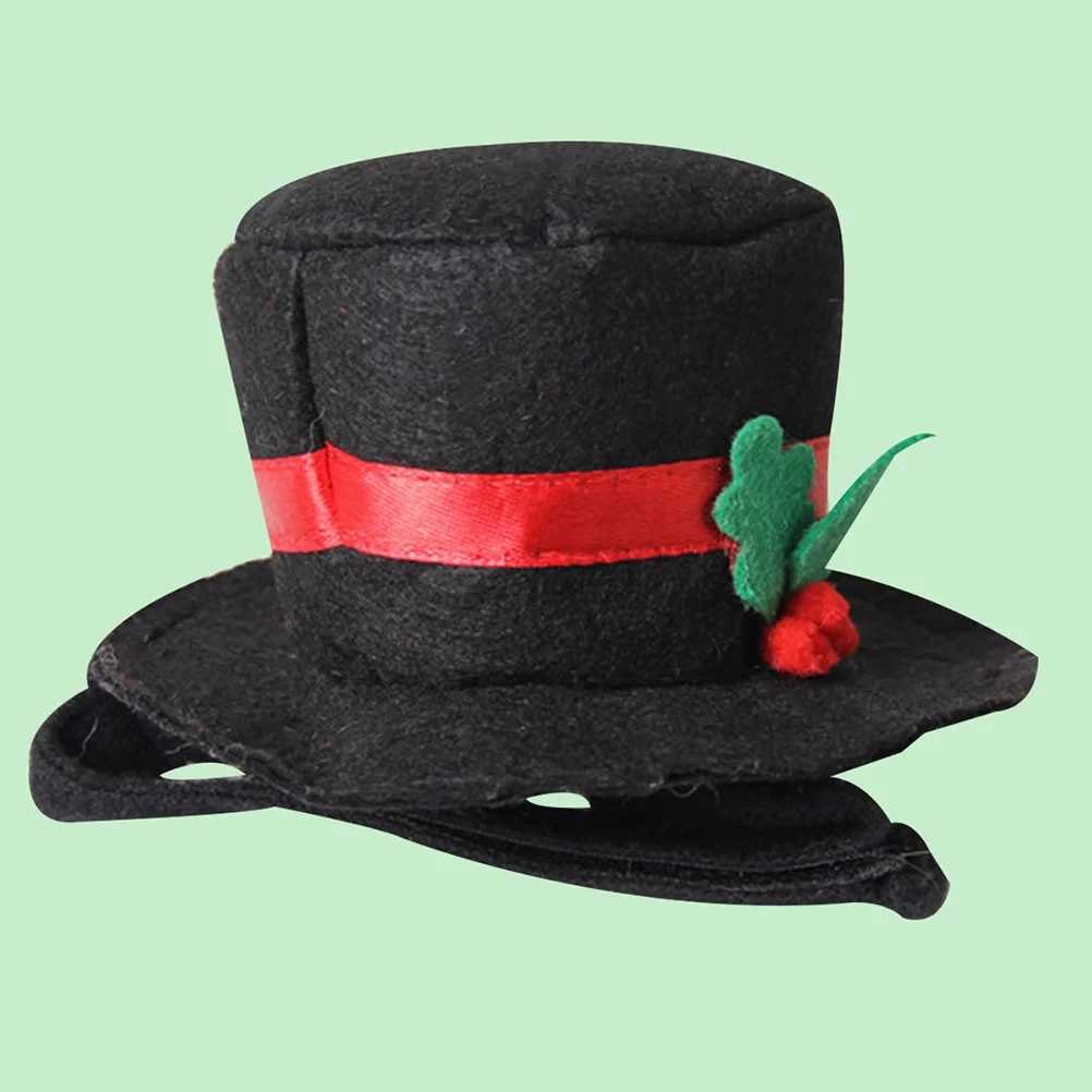 

Black Pet Hat For Dogs Cats Soft Holiday Christmas Costume Cosplay Accessory Dog Cap Party Photo Shoot Gear
