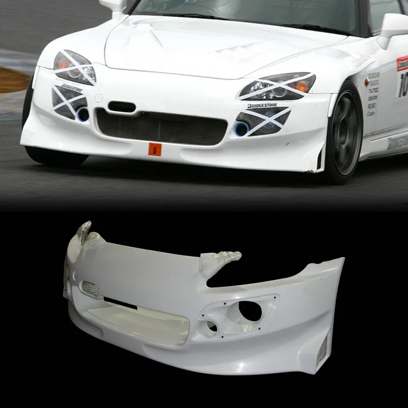 

Передний бампер из FRP для Honda S2000 AP1 AP2 SP Стиль, широкий корпус, передний бампер из стекловолокна (без противотуманной фары), комплект кузова, тюнинговая отделка