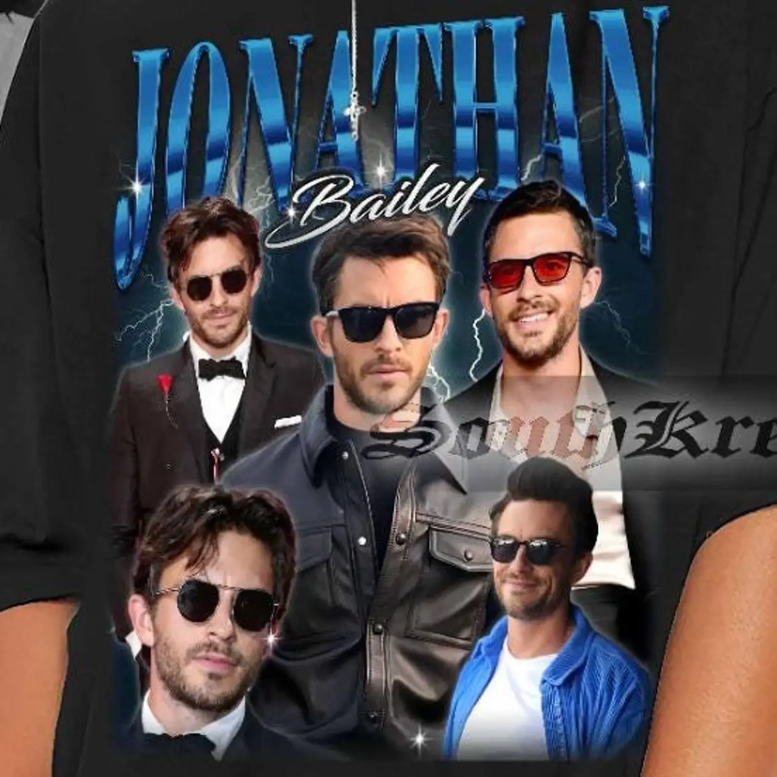 Limited 90s Bootleg Jonathan Bailey Vintage Homage T Shirt Retro Casual for Fans vintage Washed Soft Slightly Versatile homme