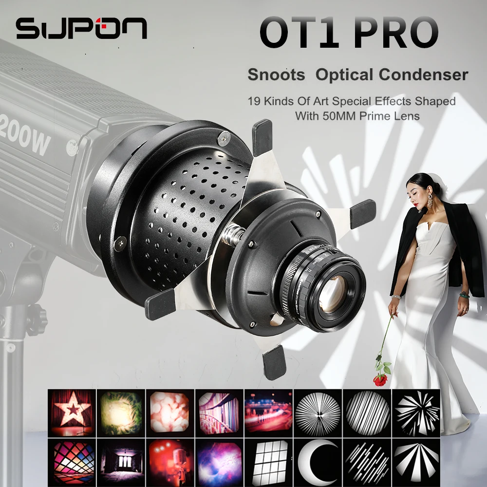 OT1 PRO Focalize Conical Snoot Photo Optical Condenser Art Special Effects Background Shaped Beam Light Cylinder for Photography