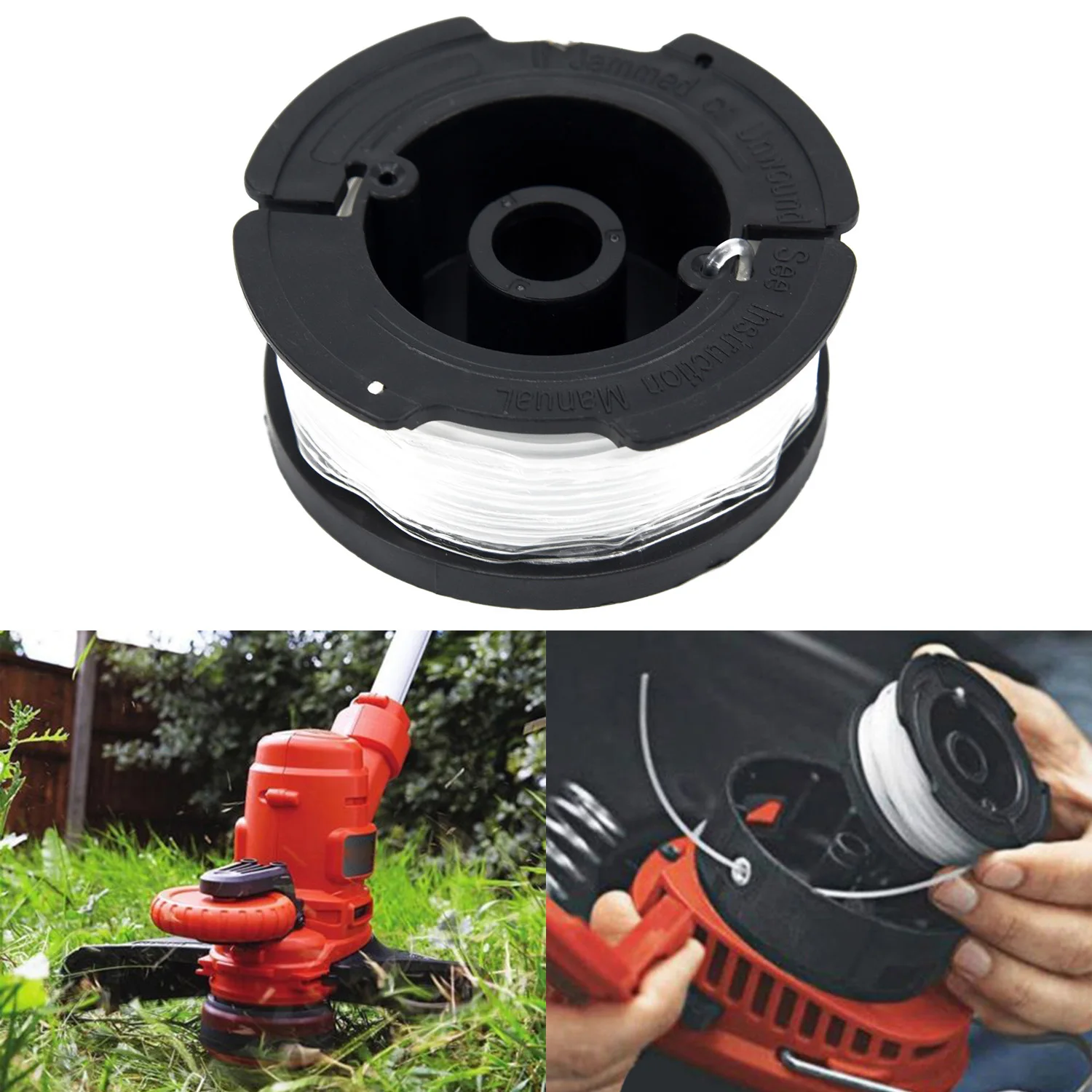 High Quality Hot New Practical Sale Spool Line 30ft Line Nylon Part Pro Replacement Spool String Trimmer Black