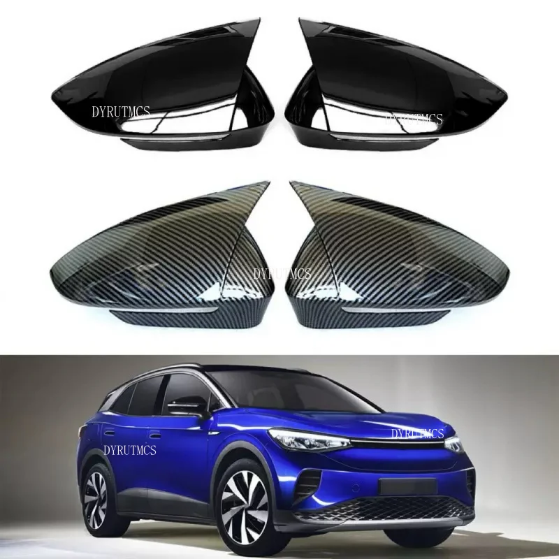 

Fit For Volkswagen VW ID.4 ID4 ID.6 ID6 2021 2023 Car Rearview Side Mirror Cover Wing Cap Rear View Case Trim Carbon Fiber