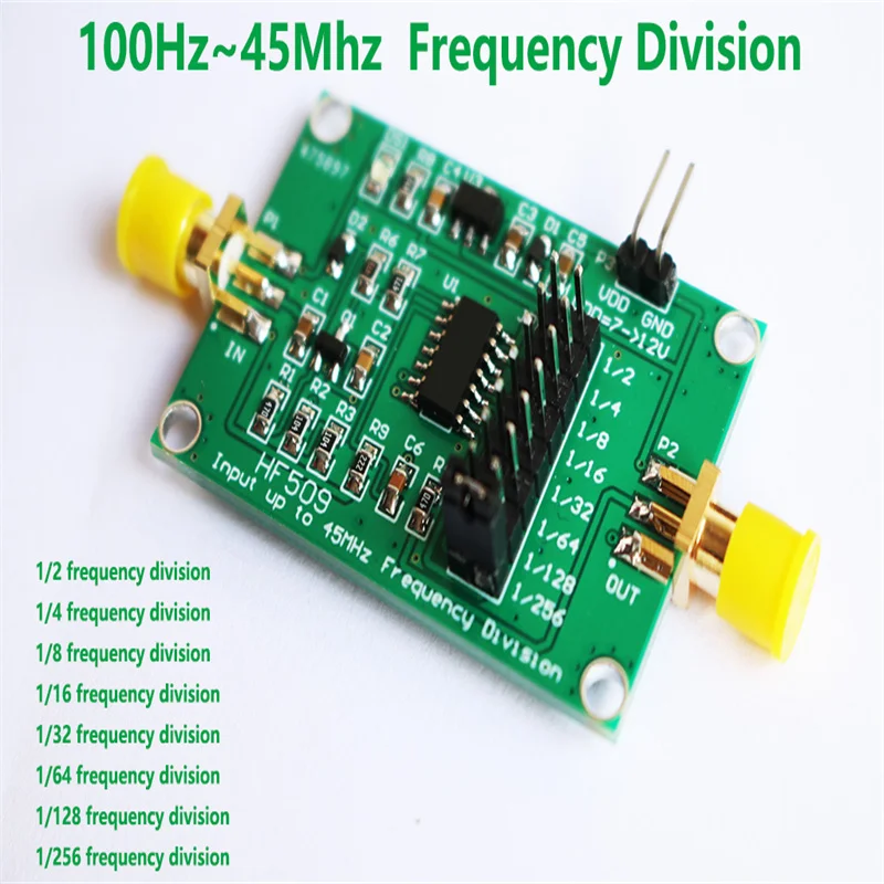 Moduł dzielnika 45MHz podzielić przez 2 podzielić przez 4 podzielić przez 8 podzielić przez 64 podzielić przez 128 podzielić przez 256