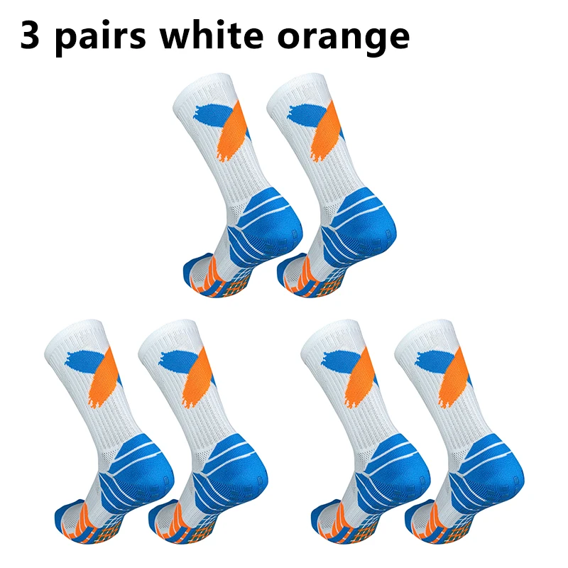 3 pairs New heel X non-slip soccer socks Men wome non-slip football basketball sports grip socks 38-45 calcetines hombre futbol