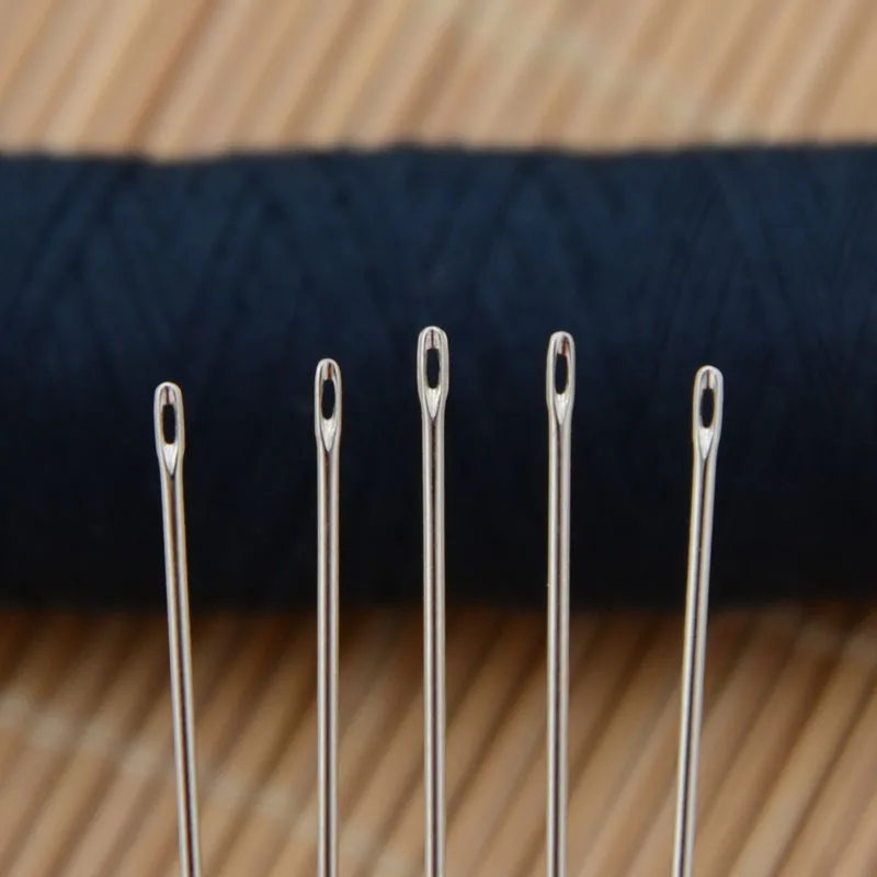 100Pcs Stainless Steel Small Eye Eye Sewing Needles Sewing Pins Set Home DIY Crafts Household Sewing Accessories 0.6-0.9mm